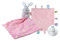CREVENT Weiches, Flauschiges Schmusetuch mit Tiergesicht für Mädchen und Jungen, Kuschelhäschen + Label