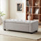HOWJOE Sitzbank Mit Stauraum, Sitzhocker Mit Stauraum Belastbar Bis 200 Kg, Sitztruhe Mit Stauraum, Aufbewahrungsbox -132*50*42cm, Sitzbox, Polsterhocker Für Wohnzimmer Schlafzimmer Flur, Hellgrau