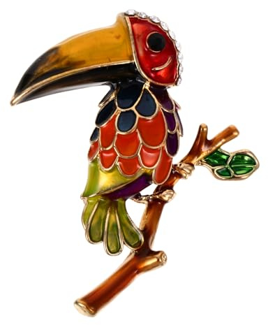 COLLBATH Papagei Brosche Vogel Anstecknadel Cartoon-Papagei-Brosche Cartoon- party zubehör party accessoires Öltropfen Papageien aus Legierung Zinklegierung