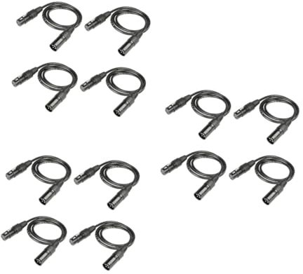 TOYANDONA 3 Sätze Dmx-kabel Mikrofonkabel Beleuchtung Kabel Draht Kabeldraht Verstärkerkabel Dsl-kabel Dj-draht 3-polige Drähte Datenkabel Xlr-kabel Audiokabel Dj-kabel 4 Stück * 3