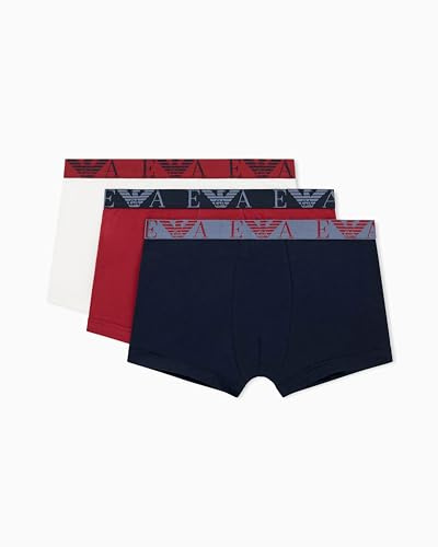 Emporio Armani Herren Bold Monogram 3-Pack Trunk, Blau, M, blau, M