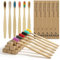 Vicloon Cepillos de Dientes de Bambú, 12 Colores Cepillo de Dientes de Bambú Madera Natural, Ecolóico y 100% Biodegradables para Encías Sensibles Cepillos Dentales Suaves para Adultos.