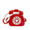 Vhersily Umhängetaschen für Damen aus Stoff Vintage Telefon Taschenform Retro Top Taschen für Mädchen kleine Männer, rot, Einheitsgröße