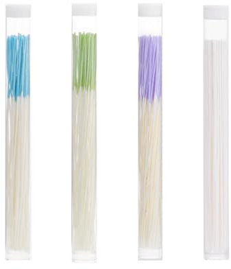 240 Pcs Ear Piercing Cleaner, Earrings Hole Cleaner Floss, Disposable Earrings Hole Cleaners, for Women Girls Pierced Ears Holes Piercing Aftercare (Purple, Blue, Green, White)