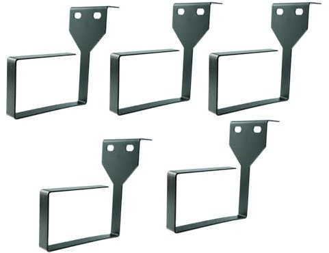 Vertical Cable Management D-Ring Hooks | Server Rack Cable Management Solution | Metal Cable Bracket Mount Set for Network Patch Cables, Fiber Optic Cords (5, 2.4 x 4 x 4)