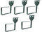 Vertical Cable Management D-Ring Hooks | Server Rack Cable Management Solution | Metal Cable Bracket Mount Set for Network Patch Cables, Fiber Optic Cords (5, 2.4 x 4 x 4)