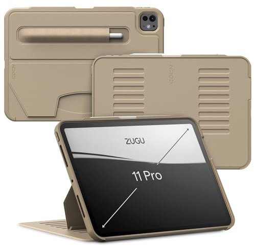 Zugu Case per iPad Pro 11 (M4) 2024, custodia protettiva sottile con supporto per Apple Pencil, riattivazione/spegnimento automatico, angoli di visualizzazione multipli, custodia per iPad Pro 11