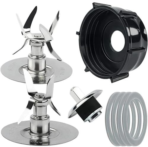 Szwaldaper Piezas de Repuesto for Cuchillas de Hielo for licuadoras Oster y Osterizer 4980 4961 Junta Perno de Acoplamiento Kit de Pasador de Deflector Reemplazo de Cuchillas para licuadora