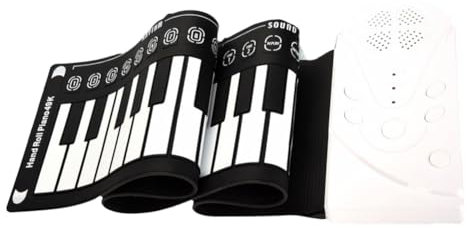 GREOHNMPAW Piano Enrollable de 49 Teclas, Teclado Eléctrico, Teclado Portátil, Piano, Teclado para Principiantes