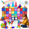 Magnetische Bausteine 34PCS Magnetbausteine Kinderspielzeug Magnetische Fliesen Magnete Sensorik Montessori Spielzeug ab 2 3 4 5 6 Jahre Magnetspiel Kinder Geschenke für 3+ Jahre alte Jungen Mädchen