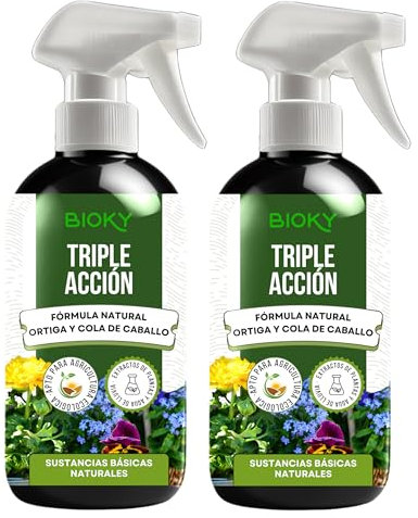 Triple Acción 2L – Spray Purín de Ortiga + Cola de Caballo para Plantas – Listo para Usar – Efecto Insecticida, Acaricida y Fungicida – Sustancias Básicas en Agricultura Ecológica
