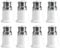 8Pcs B22 to E27 Adapter, Bayonet to Screw Bulb Adaptor, Bc to Es Lamp Base Adapter, Socket Converter for Led, Incandescent and Bulbs (white)