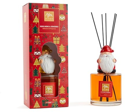 Magie di Natale Lola Diffusor aus Glas, Raumduft, 500 ml (schwarzer Pfeffer & Ingwer)