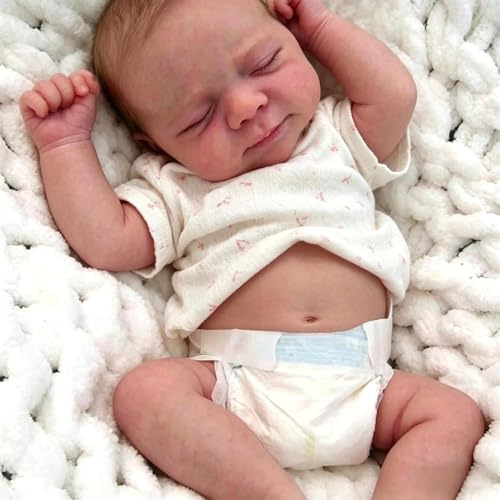 Anano Bebe Reborn Cuerpo Completo 45cm Bebe Reborn Niño Realista, Bebes Reborns De Vinilo Blanda, Muñecos Reborn Reales