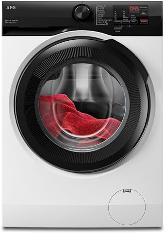 AEG Serie 6000 Waschmaschine 9 kg, KI WashAssist, LR6AMZ49FL | Für Familien, volle Ladung in 45 Min bei 30 °C, Hygieneprogramm mit Dampf, Schontrommel, Nachlegefunktion, leise, 1400 U/min