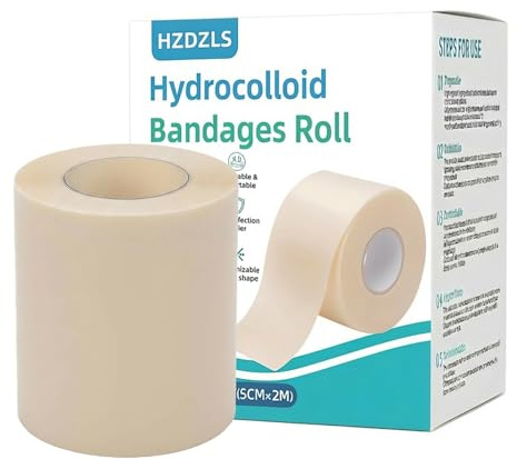 Hydrocolloid Roll 5cm x 2m – Waterproof Cut-to-Size Friction Protection Patch, Comfort Cushion for Feet & Daily Wear