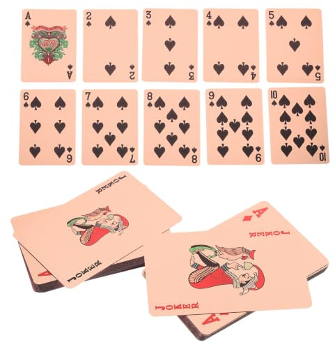 Vaguelly Poker Spielkarten aus Kunststoff 1 Satz Leicht und Tragbar für Themenpartys und Familienspiele mit Unterhaltsamen Kartenrequisiten