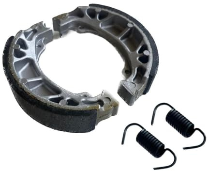 Bremsbacken + Bremsbeläge Set vorne & hinten passend für ATU Explorer Kallio, Race GT, Spin GE – 110x25 mm + 60x42,5 mm – Bremsbelag-Satz organisch für Roller