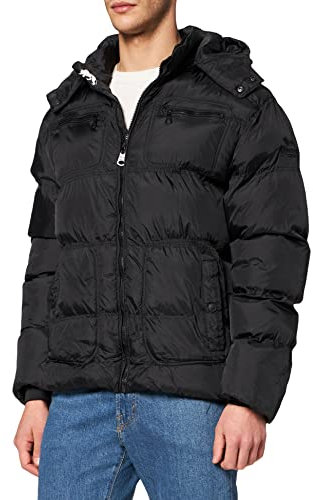Lonsdale London Herren Kellan Men Hooded Winterjacket, Black, XL