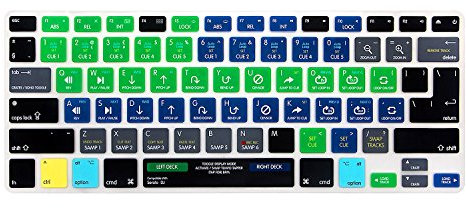 MMDW Serato Skin de clavier DJ raccourcis pour MacBook Pro 13, 15, 17 (avec ou sans écran Retina) Skin en silicone pour MacBook Old Air 13, disposition des claviers européens/américains