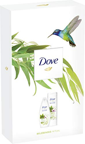 Dove Gift set, ideal for giving as a gift, invigorating ritual (Matcha and Cherry Blossom Fragrance Shower 250 ml + Body Lotion 400 ml)
