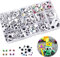 Hoiny Selbstklebend Wackelaugen, 1200 Stück Wiggle Googly Augen Kunststoff Puppe Augen, Kulleraugen Selbstklebend für DIY Scrapbooking Handwerk