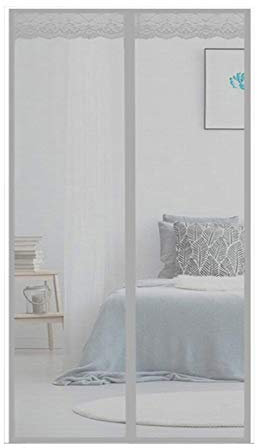 Magnetica per Zanzariera 120x250cm(47x98inch) Tenda Porta Magnetica con Calamita Moschiera su Misura Facile Montaggio per Porte Scorrevoli, Garage, Grigio