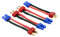 OliRC 4 x T-Stecker Dean-Stil Stecker auf EC2 Buchse Adapter mit 5 cm 16 AWG Draht (C38-4)