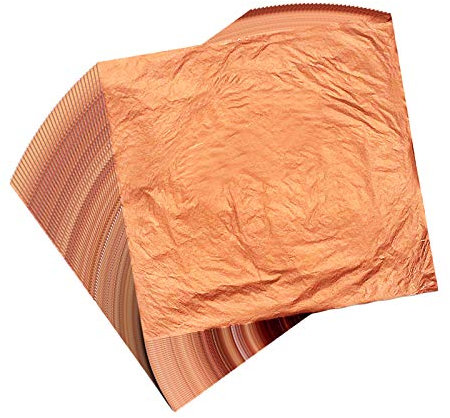 100 Blatt 16 x 16 cm blattgold blattsilber Imitation Blattgold zum Basteln Schlagmetall Kunstprojekt versilbern Kunstprojekt, Handwerk Dekoration Möbel Dekoration DIY