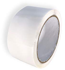 Ruban adhésif d'emballage blanc, Tout usage en polypropylène, 48 mm x 66 m