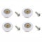 4 Sets Shower Door Rollers Runners Wheels Replacement Part Bathroom Glass Door Runner Sliding Shower Door Roller Wheel - 19mm x 5mm