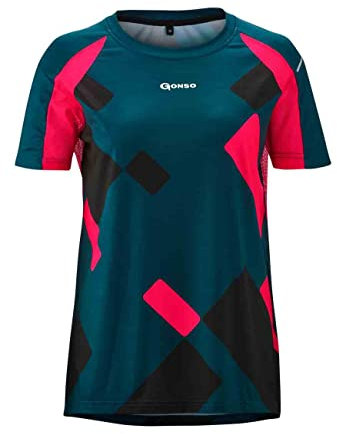 Gonso Presanella Kurzarm Fahrradshirt Damen petrol/bunt