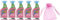 Flash Spray Wipe Done Sparkling Home, Antibacterial Multi-Surface Cleaner, 800ml, Wild Berries Scent, 5Pk + Our Gift for You: Organza Bag Size: 9x7x0.1cm