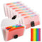 APACALI 8 Pack Flash Card Holder A6, 13 Pockets Revision Card Organiser, A6 Expanding File Folder with Colored Labels Index, Revision Card Holder a6 for Cards Receipt Bills Coupons Storage