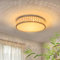 LUOLONG Led Deckenleuchte Bambus Deckenlampe Rund 45w Holz Deckenleuchte 50cm Vintage Bambus Rattan Schlafzimmerlampe Dimmbar 3000-6000K Handgewebte Bambus Lampe Korridor Wohnzimmer Esszimmer