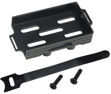 MOOKEENONE Aluminum Alloy RC Car Battery Tray Case Battery Tray for Traxxas TRX4M 1/18 RC Crawler Car