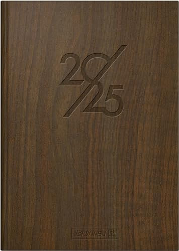 BRUNNEN Buchkalender Modell 795 (2025) „Nature“, 1 Seite = 1 Tag, A5, 352 Seiten, Balacron-Einband, braun