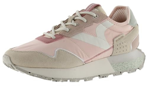 Victoria 1985 Basket Wing Nylon & Pièces en Croûte De Cuir & Semelle Dentée 8803108 pour Femme Rosa 38