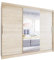 Easy4You L1 250 cm Sonoma Schiebetüren Kleiderschrank 250x215x58 cm mit Spiegel - Schlafzimmermöbel, Aufbewahrung - Mehrzweckschrank