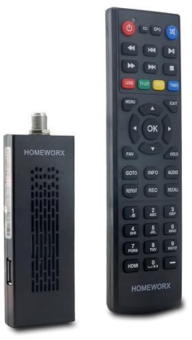 Mediasonic HomeWorx (HW135STB) Digitale TV-Konverter-Box mit TV-Tuner, TV-Aufnahme, USB-Multimedia-Funktion, 1080P HDMI-Ausgang, klarer QAM von Mediasonic HomeWorx