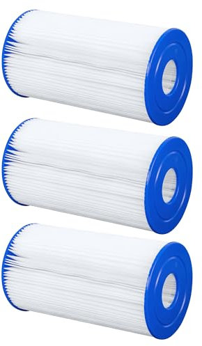 Bestway Flowclear Typ IV oder Typ B Ersatz-Kartuschenfilter für oberirdische Schwimmbäder mit 2500 Gallonen pro Stunde Filterpumpe (3 Stück)