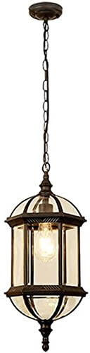 Modern Pendelleuchte Retro wasserdichte Laterne Pendelleuchte Bauernhaus rustikale Outdoor-Hängelampe Vintage industrieller Aluminium-Kronleuchter for Veranda, Terrasse, Loft, Restaurant, Bar, Café, E