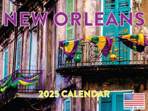 New Orleans Kalender 2025, Monats-Wandkalender, 12 Monate, hergestellt in den USA