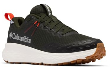 Columbia Men's Konos TRS Outdry, Waterproof Low Rise Trekking and Hiking Shoes, Greenscape/Red Quartz, 9.5
