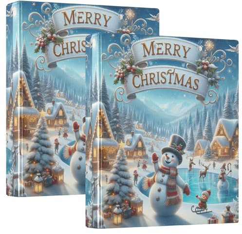 Ringbuch Weihnachten Winterlandschaft 3 Stück 3,8 cm Ordner für Büro