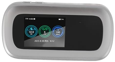 Hotspot Mobile 5G WiFi6 LTE, Router 5G con Slot per Scheda SIM, Modem con Copertura Internazionale, Dispositivi Internet Portatili per Viaggi, 16 Utenti, Schermo a Colori da 2,5