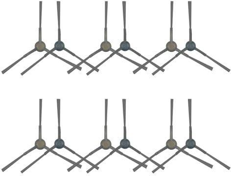 Kit d'accessoires de balayeuse compatible avec aspirateur robot Eureka E10S, brosse à rouleau, brosse latérale, filtre HEPA, chiffon de nettoyage (12 brosses latérales)
