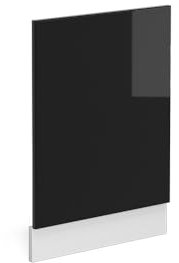 Vicco Frontblende R-Line, Schwarz Hochglanz, 45 cm, AP Marmor, zur freien Kombination innerhalb modularer Küchensysteme