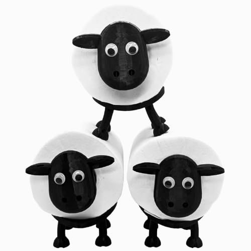 Dekorify Bathroom Toilet Roll Holder | Sheep Toilet Paper Holder | Sheep Toilet Roll Holder | Toilet Roll Storage | Loo Roll Holder | Toilet-Roll Holder | Black Sheep | Black Tissue Paper Set Of 3