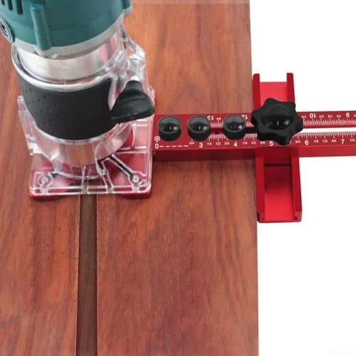 4 in 1 Router fresatura Groove Bracket, Cabinet Hardware Jig e Router Guide, Router Router Guida di taglio circolare regolabile, Router Circle Cutting Jig (A)